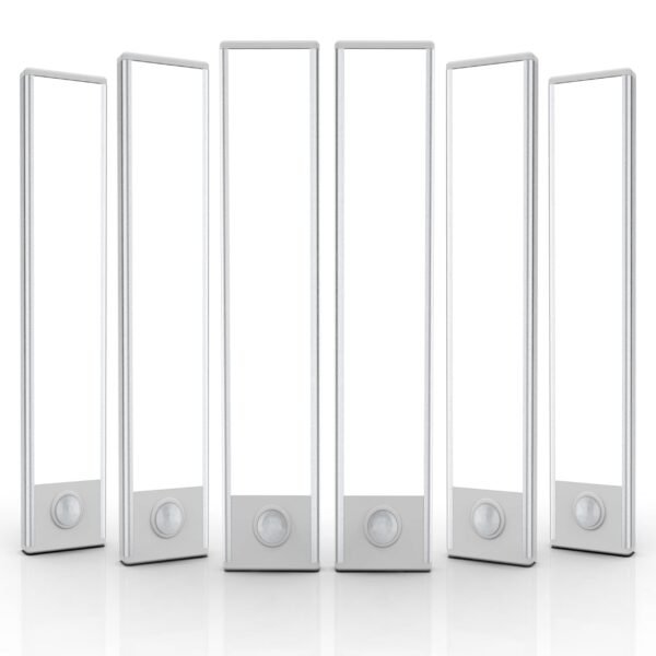 6 Pack Under Cabinet Lights Wireless, 32 LED Motion Sensor Light Indoor Rechargeable Magnetic Closet Lights Battery Operated, Under Counter Lights for Kitchen, Wardrobe,...